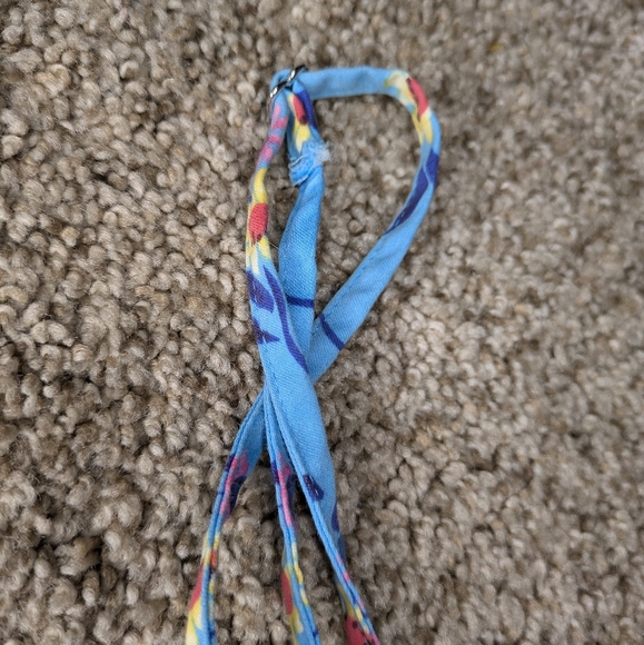 Zara Sky Blue Daisy Print Front Knot Crop Top Size Small Adjustable Strap - Picture 6 of 8